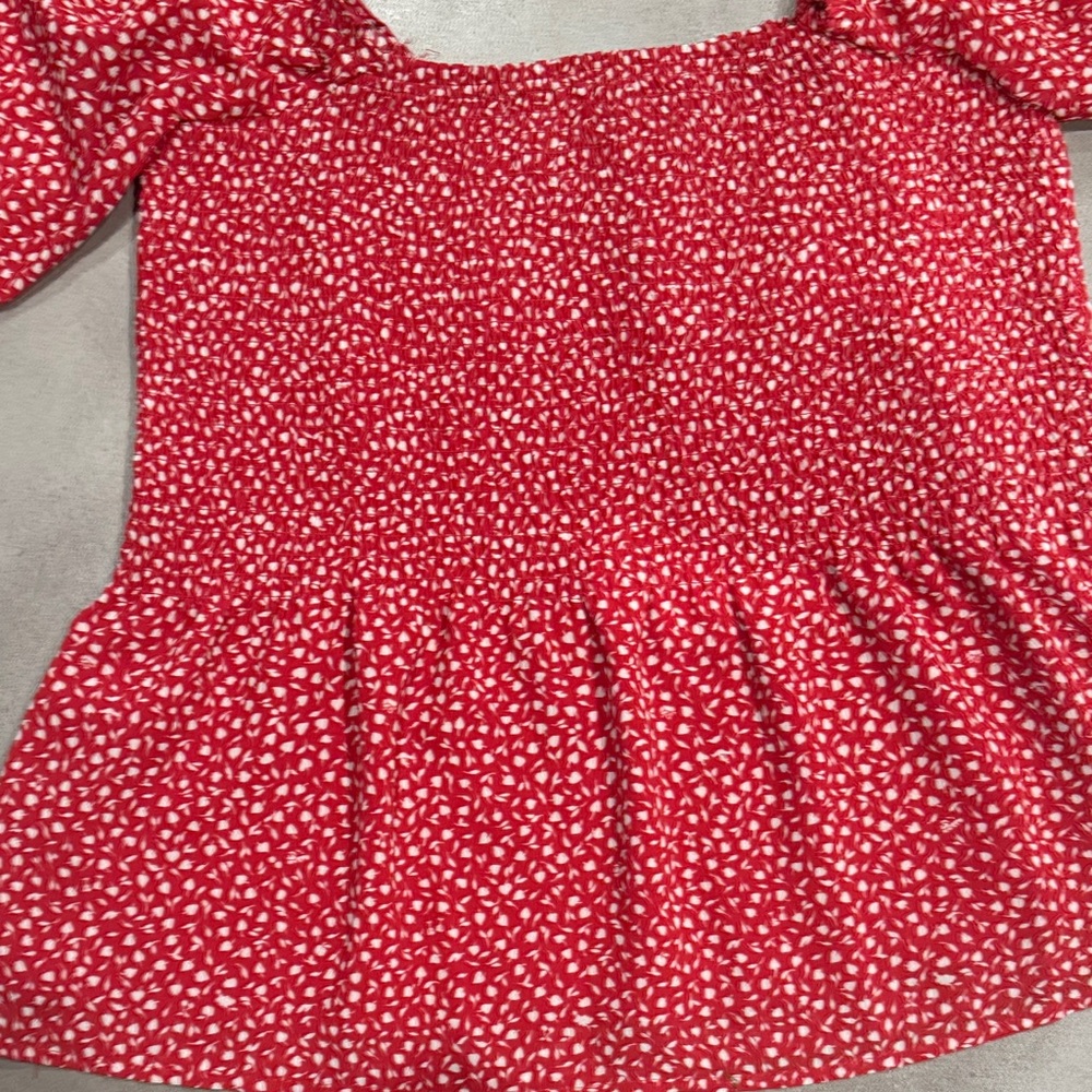 Madewell Red Patterned Women's Blouse